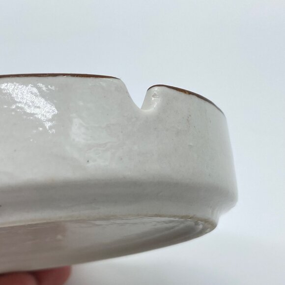 Vtg Otagiri Japan Hand-Painted Ceramic Ashtray Trinket Bowl Floral Brown Blue - Picture 9 of 11